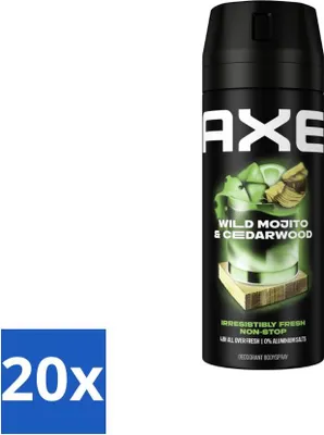 Produktbild von Ax Deodorant Körperspray Green Mojito + Zedernholz 150 ml - Vorteilspack - 20 Stücke