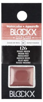 Produktbild von Blockx 3x Extrafeine Aquarellfarbe, 1/2 Näpfchen 1,5ml - Indisch Rot 41126BXC
