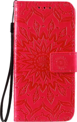 Produktbild von Mobigear Sunflower  Samsung Galaxy S20 Hülle Klapphülle Geldbörse - Rot