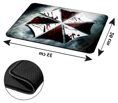 Produktbild von Mauspad für Gaming und Büro - 350 x 280 mm - mit genähten Kanten und rutschfester Unterlage