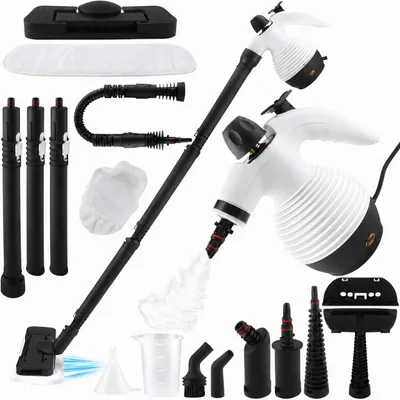 Produktbild von 2 in 1 Dampfreiniger,1050W Handheld -Dampfreiniger, 350ml Dampfreiniger sofa,Dampfreiniger boden mit 16 Zubehör, Multifunktional Dampfreiniger