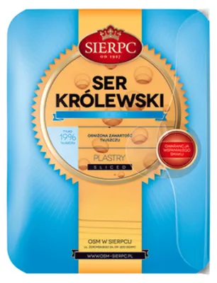 Zdjęcie produktu dla Ser Królewski Sierpc w plastrach 135 g