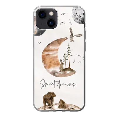 Produktbild von MuchoWow® Handyhülle Schutzhülle Hülle für iPhone 13 Zitate - Kinder - Sprichwörter - Süße Träume - Jungen - Mädchen - Kinder Silikon Softcase Handy Hülle - Karteninhaber