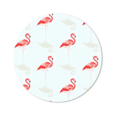 Produktbild von MuchoWow® Mauspad Mousepad Flamingo - Tiere - Muster 40x40 cm - Mousepads - Maus Mat - Pad - Mausunterlage - Schreibtisch Accessoires