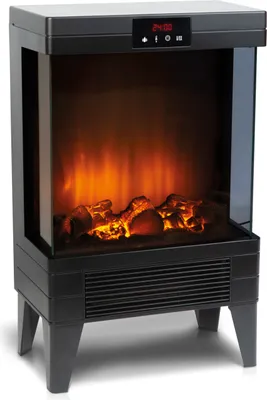 Produktbild von Bewello - Elektrischer Kamin - Mit Heizung - Atmosphärischer Kamin - Elektroofen - Freistehend - Schwarz - 180° - 2000W - BW2105