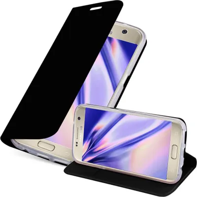 Obrázek produktu pro Cadorabo pouzdro na mobilní telefon pro Samsung Galaxy S7 Protective Case in Black Cover Case Booklet