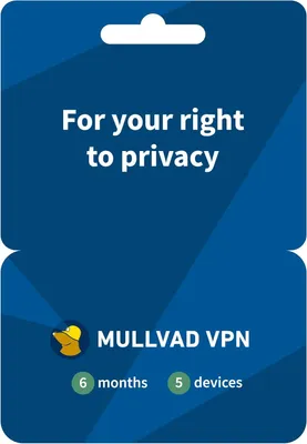 Produktbild von Mullvad VPN | 6 Monate | 5 Geräte | PC/Mac/iOS/Android | Download-Version