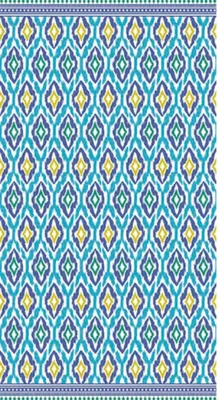 Produktbild von Sympathica Family Strandtuch Liegetuch 100x180 Rauten blau gelb 2285-2 blau