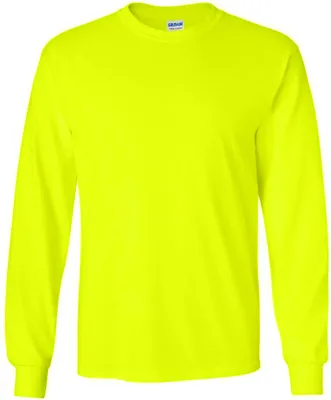 Produktbild von Gildan Ultra Herren T-Shirt mit Rundhalsausschnitt, langärmlig BC477 (XL) (Sicherheitsgrün)