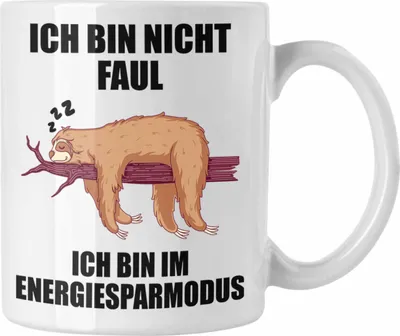 Produktbild von Trendation - Lustige Faultier Sprüche Tasse Mitarbeiter Geschenk Arbeitskollege Kollege Kollegin Abschiedsgeschenk (Weiß)