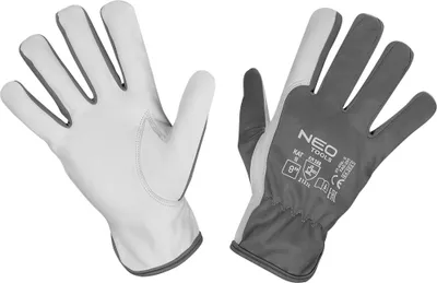 Produktbild von NEO TOOLS Arbeitshandschuhe aus Ziegenleder, 2122X, Größen 8"-10", Abriebfestigkeit, Schnittfestigkeit, am Handgelenk gekräuselt, für Transportarbeiten, Montagearbeiten, Kfz, Gartenarbeiten (10")