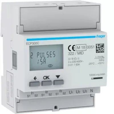 Immagine prodotto di Contatore di energia trifase Hager ECP300C