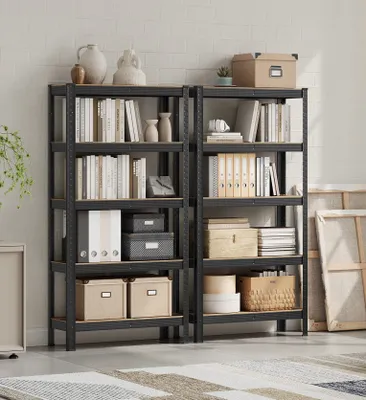 Produktbild von SONGMICS Standregal, 2er Set, Bücherregal, Lagerregal, 5 Ablagen, verstellbar, 30 x 75 x 150 cm, bis 650 kg belastbar, für Küche, Wohnzimmer