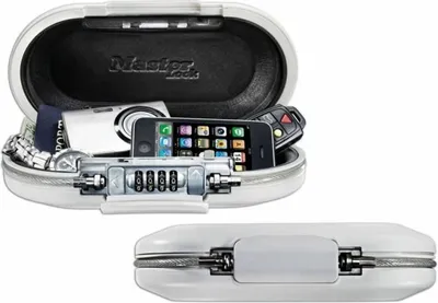 Obrázok produktu pre MASTER LOCK 5900EURDWHT, Prenosný trezor, Kovová, Biela, Zámok na heslo, 0,7 L, Akrylonitrilbutadienstyren (ABS), Pena