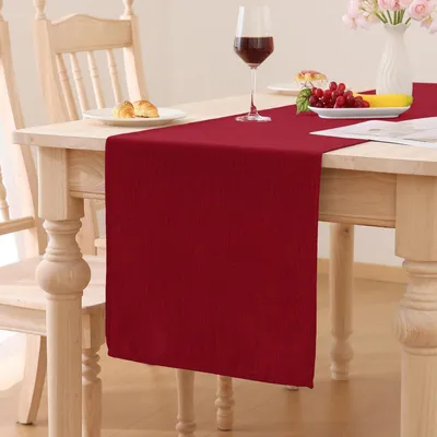 Produktbild von Tischläufer Leinenoptik Rot 40 x 300 cm