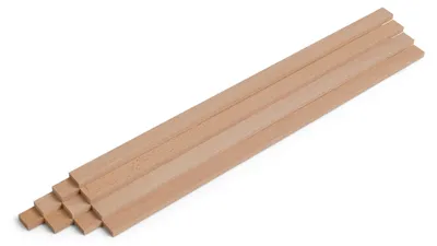 Produktbild von 10er-Set Holzleisten - Buche gehobelt - 8 x 25 x 500 mm