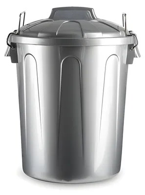 Produktbild von Plasticforte Abfalleimer - silber - 21L - Kunststoff - 42 cm