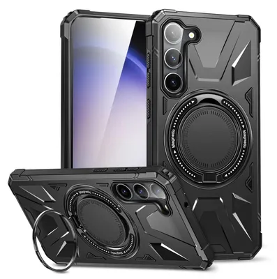 Obrázek produktu pro Ochranné pouzdro s magnetickým kroužkem MagSafe pro Samsung Galaxy S25 5G, černé