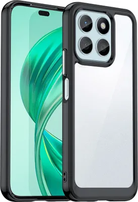Produktbild von Schutzhülle für Honor X8B Klar Rückseite Stoßfeste TPU Silikon Bumper Hülle Schwarz