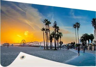 Produktbild von Gartenposter - 60x40 cm - Sonnenuntergang am Strand von Venedig  - Modernes Wandbilder - Amerikanische Städte