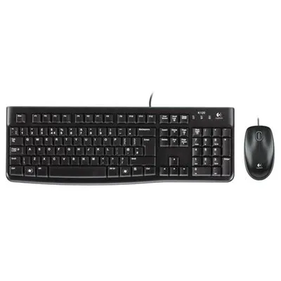 Obrázok produktu pre Logitech LGT-MK120-US, Kábel, USB, Mechanický spínač kláves, QWERTY, Čierna, Obsahuje myš