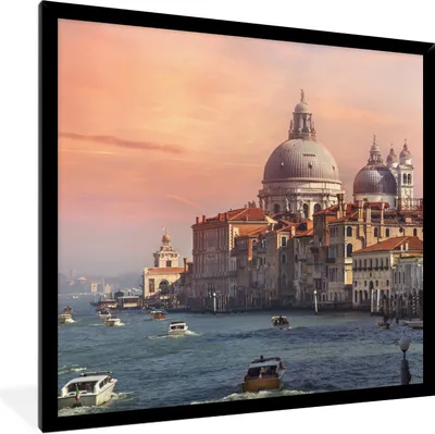 Produktbild von MuchoWow® Gerahmtes Poster Italien - Venedig - Canal Grande 40x40 cm - Poster mit Schwarzem Bilderrahmen Wandposter Rahmen Foto Bilder - Mit Rahmen - Wanddekoration Schlafzimmer