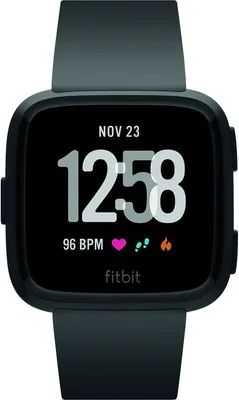 Image de FITBIT Versa - aluminium noir - montre intelligente avec bracelet - noir - Bluetooth, NFC