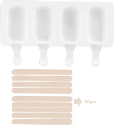 Image de moule à crème glacée en silicone de qualité alimentaire avec bâtonnet pour le bricolage à la maison