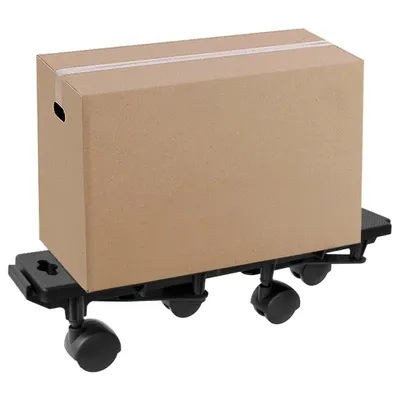 Image de Roulettes de transport avec 4 roues 6 pcs Noir Polypropylène 170 kg