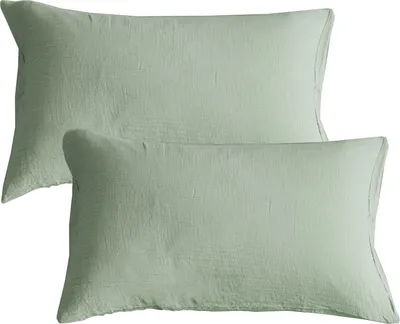 Produktbild von Double Gauze Kissenbezug 40x80 cm aus 100% Baumwolle - Traumhaft weiche 2er