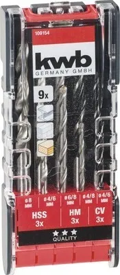 Produktbild von Kombi-Bohrerset KWB 9-tlg
