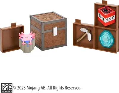 Productafbeelding van NOBLE Minecraft Set, schatkist, grotten, 10 cm