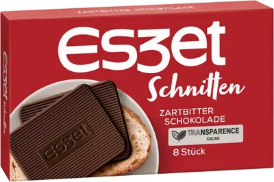 Produktbild von Eszet Schnitten Zartbitter Schokolade 8er