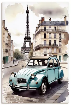 Produktbild von ARTland Leinwandbild 2CV - die bekannte Ente Größe: 20x30 cm