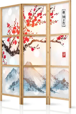 Obrázek produktu pro Orient Japonský paraván 135x172 cm 3-dílný bílý
