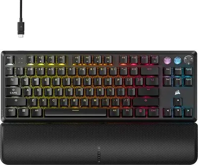 Obrázek produktu pro Corsair K70 PRO TKL, Kabel, USB, Magnetic-mechanical key switch, QWERTY, RGB LED, Černá