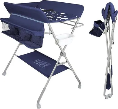Produktbild von Famanu Mobile Wickeltisch mit Rollen - Höhenverstellbar und Klappbar