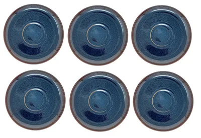 Produktbild von like. by Villeroy & Boch Crafted Denim 6er Set Untertasse 15 cm blau Porzellan