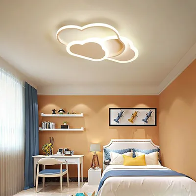 Image de Plafonnier LED Dimmable Plafonnier Acrylique Nuage Lampe Chambre Enfants Salon Lampe Café