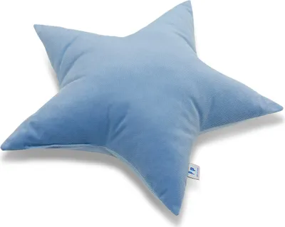 Obrázok produktu pre Pepi vankúš na maznanie v tvare hviezdy - ručne šitý antialergický vankúš s hviezdou 50 × 50 cm Mäkký detský vankúš Dekoračný vankúš pre bábätká Plyšová hviezda - Star Jeans