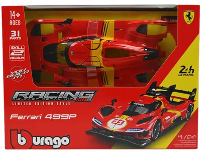 Zdjęcie produktu dla Bburago Model 1:24 Ferrari Racing Kit 499P LMH czerwony