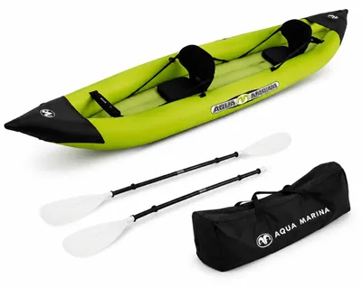 Produktbild von Aufblasbares Kajak Set 400x90cm Schlauchboot 2 Personen Doppel Paddel Paddelboot