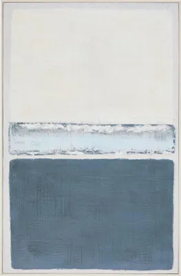 Produktbild von Gemalte Leinwand mit Rahmen Jimena blau 116x75cm