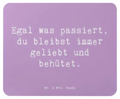 Produktbild von Mr. & Mrs. Panda Mousepad Spruch Trennung von den Eltern - Lavendeltraum - Geschenk, Trost, Vertrauem, schwierige Zeiten, Mauspad, Mouse Pad, Ermutigung, mausteppich