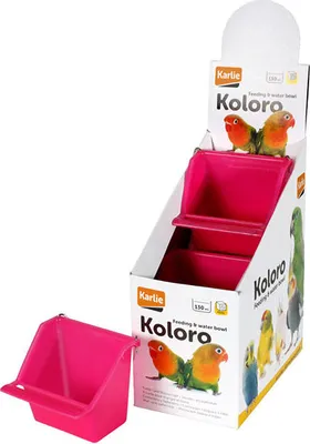 Zdjęcie produktu dla Karlie 1 szt. plastikowa miska na wodę i karmę dla ptaków, rozmiar: 130 ml