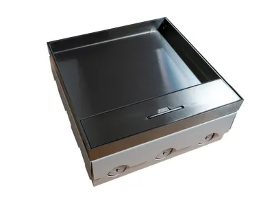 Zdjęcie produktu dla Puszka podłogowa 12M - Puszka podłogowa z 12 modułami do montażu gniazd 22,5 x 45 mm (45 x 45 mm)