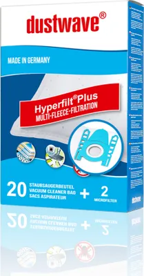 A product package for vacuum cleaner bags and microfilters.