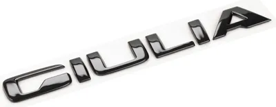Produktbild von Original Alfa Romeo Emblem Schriftzug Logo Heckklappe Giulia schwarz 50556906
