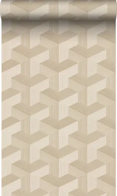 Zdjęcie produktu dla Origin Wallcoverings tapeta flizelinowa z ekoteksturą graficzny motyw 3D beżowym 50 x 900 cm