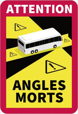 Produktbild von Dreifke® Magnetfolie "ANGLES MORTS" Symbol BUS, 250 x 170 mm